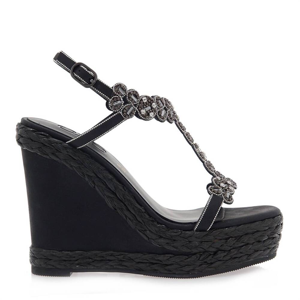 NEW EXE women's nadia wedge sandal in black